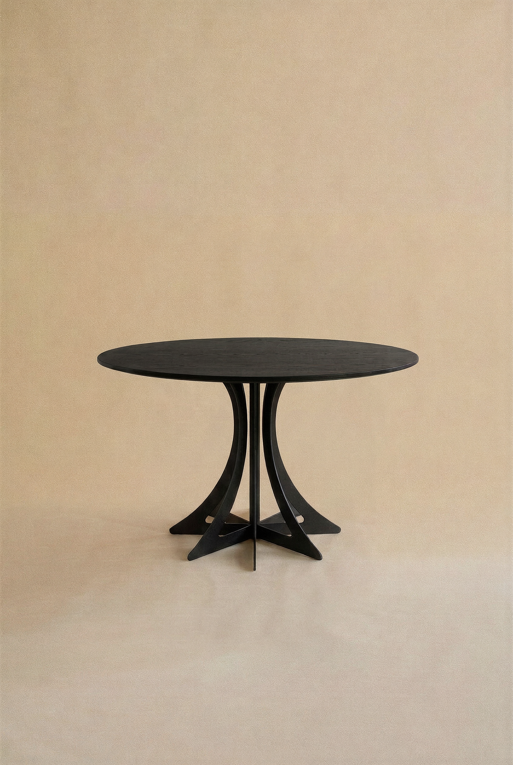 Table Fibonacci - Acier noir et bois massif