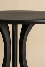 Table Fibonacci - Acier noir et bois massif
