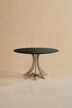 Table Fibonacci - Acier inoxydable et bois massif