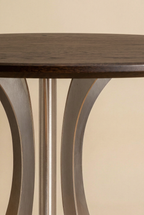 Table Fibonacci - Acier inoxydable et bois massif