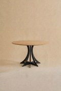 Table Fibonacci - Acier noir et bois massif