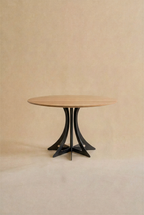 Table Fibonacci - Acier noir et bois massif