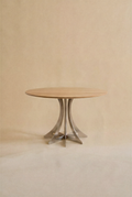 Table Fibonacci - Acier inoxydable et bois massif