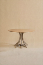 Table Fibonacci - Acier inoxydable et bois massif